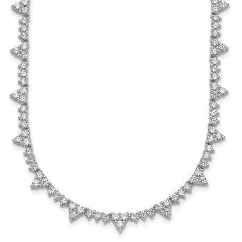 14k White Gold 4 carat Lab Grown Diamond VS+ F+ Complete 18 inch Fashion Tennis Necklace