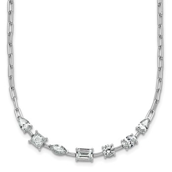 14k White Gold 2 1/8 carat Lab Grown Diamond VS+ F+ Complete 17.5 in. w/1/2in ext. Fashion Tennis Necklace
