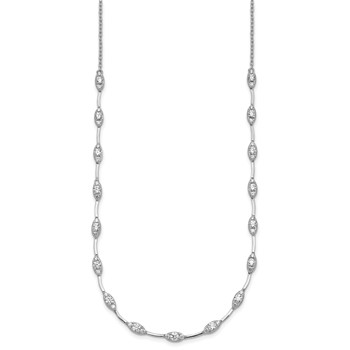 14k White Gold 2 carat Lab Grown Diamond VS+ F+ Complete 18 inch Fashion Tennis Necklace — alternate view