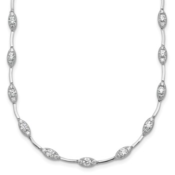 14k White Gold 2 carat Lab Grown Diamond VS+ F+ Complete 18 inch Fashion Tennis Necklace