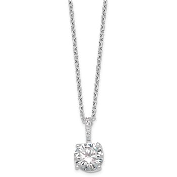 14kw 1ct Lab Grown Dia VS+ F+ Round Complete Twist Pendant