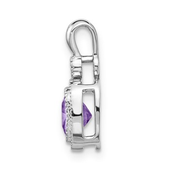 10kw Amethyst Pendant w/chain — alternate view