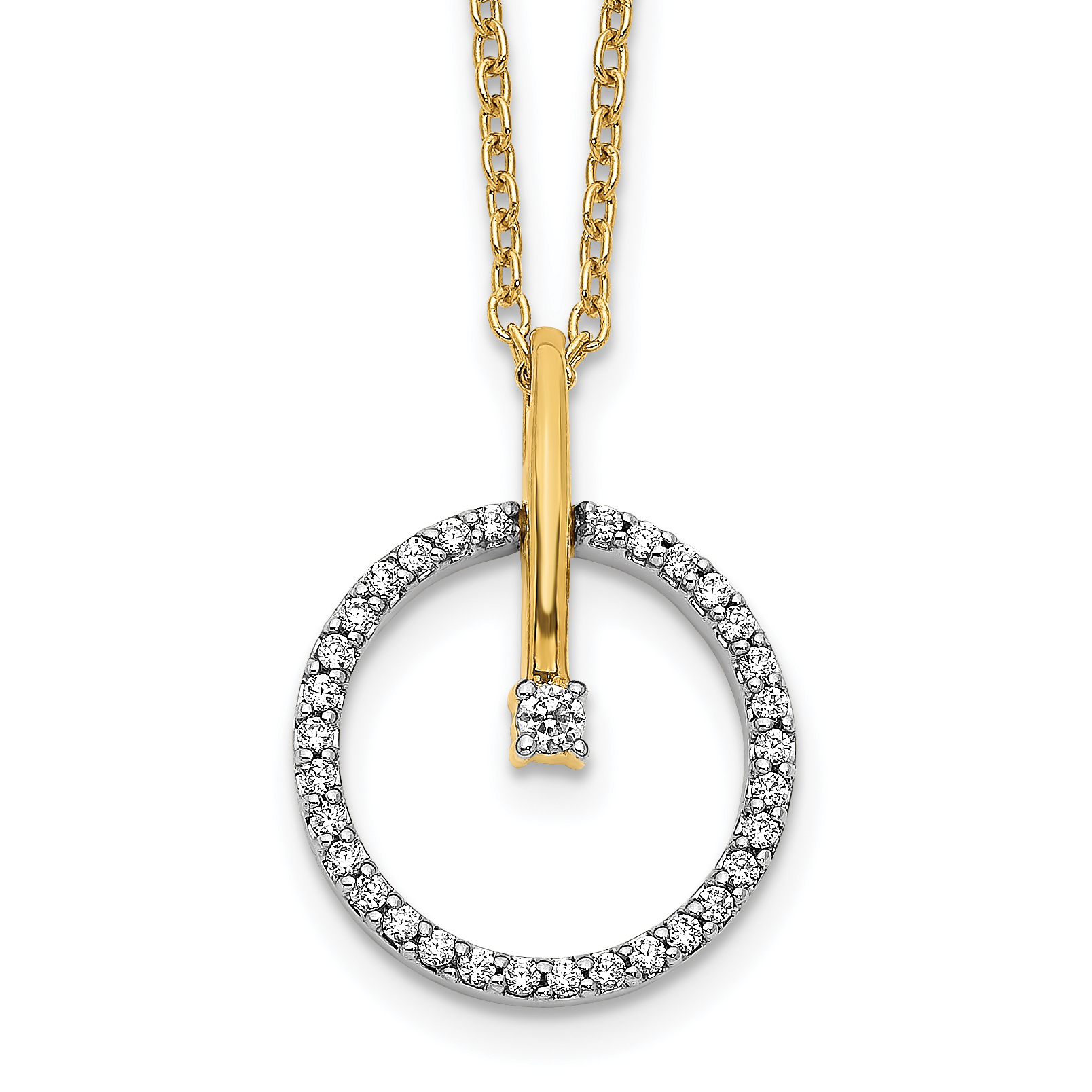 Diamond circle clearance necklaces