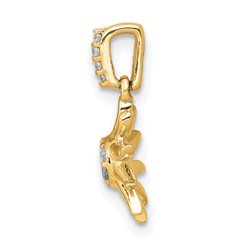 14k Yellow Gold 1/15ct. Diamond Fancy Sun Pendant — alternate view