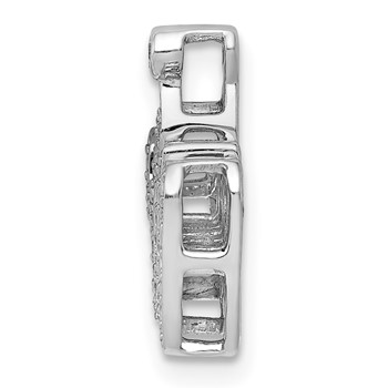 14k White Gold 1/6 carat Diamond Allah Chain Slide — alternate view