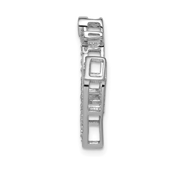 14k White Gold 1/4 carat Diamond Anchor Chain Slide — alternate view