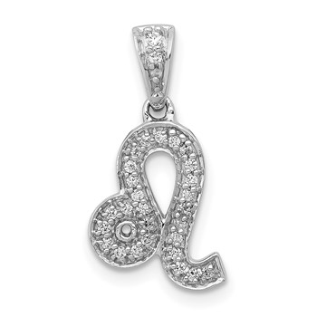 14k Yellow Gold Diamond Leo Pendant, VS quality