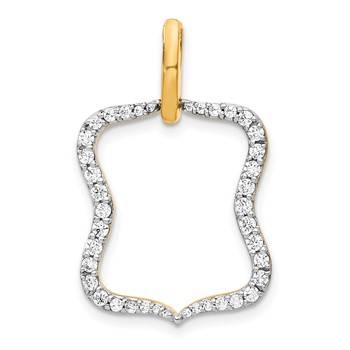 14k Polished 1/2 carat Diamond Fancy Pendant
