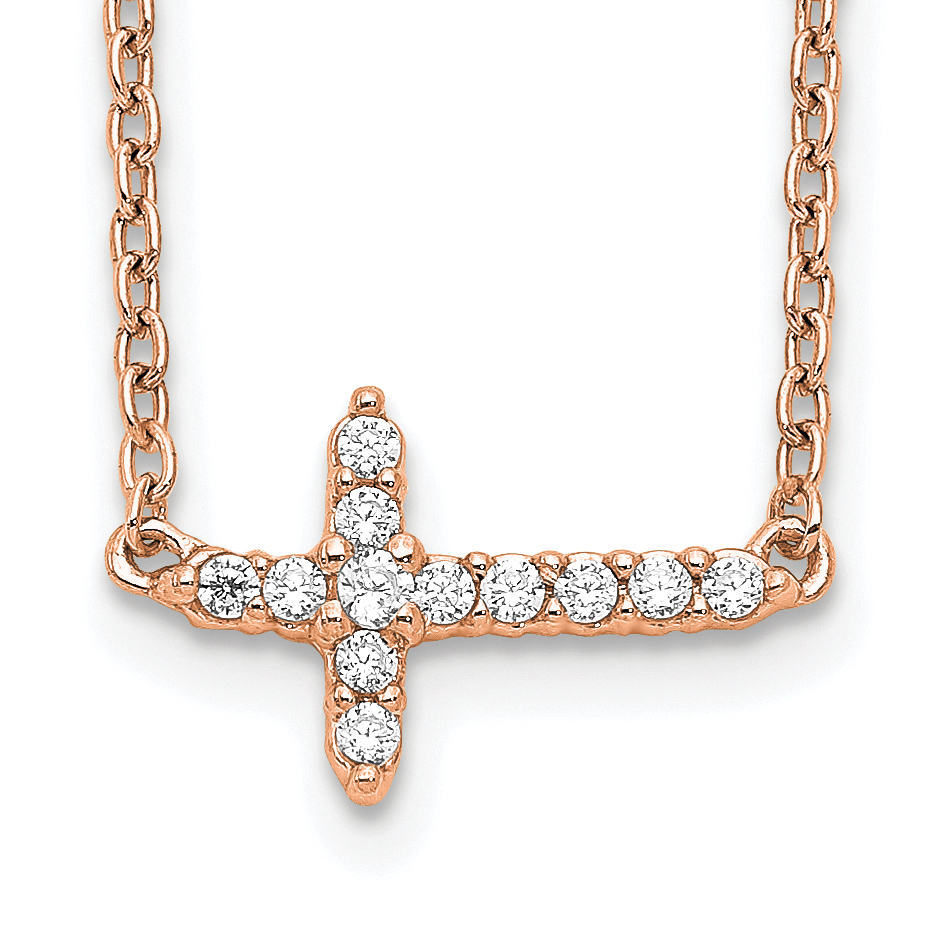 Sideways Cross Necklace – Monocle Jewelers