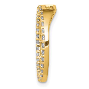 14k Polished 1/2 carat Diamond Circle Chain Slide — alternate view