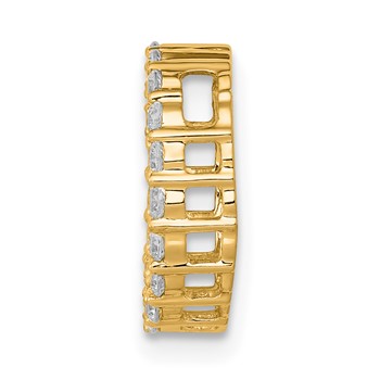 14k Yellow Gold 3/8ct. Diamond Circle Chain Slide — alternate view