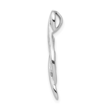 14k White Gold 1/20 carat Diamond Fancy Chain Slide — alternate view
