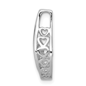 14k White Gold 1/10 carat Moving Diamond Slide Fits up to 2mm Regular/3mm Fancy or Reversible Omega — alternate view
