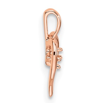 10k Rose Gold Heart Pendant Mounting — alternate view