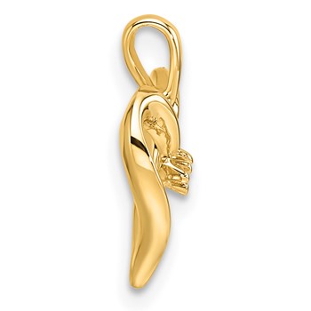 14k Holds 1-1.3mm Stone Heart Pendant Mounting — alternate view