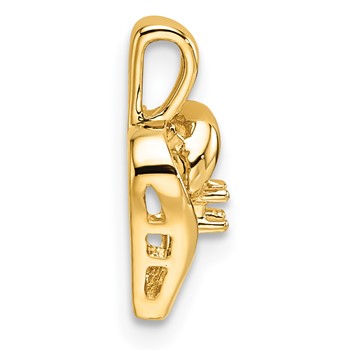 14k Holds 1-1.7mm Stone Heart Pendant Mounting — alternate view