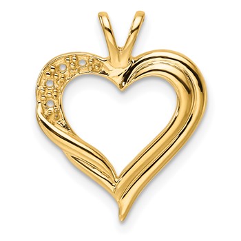 10K Fancy Heart Pendant Mounting