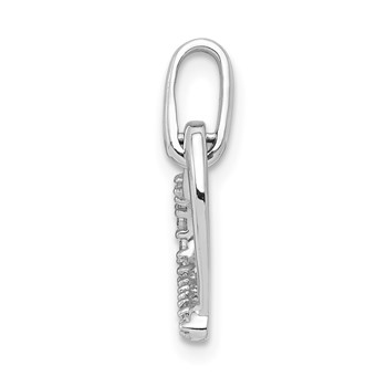 14k White Gold 1/15 carat Diamond Heart Pendant — alternate view