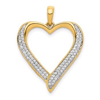 14k 1/4 carat Diamond Heart Pendant