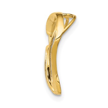 14k .03 carat Diamond Double Heart Chain Slide — alternate view