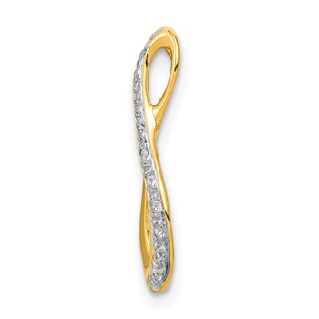 10K and Rhodium 1/20ct. Diamond Infinity Chain Slide — alternate view