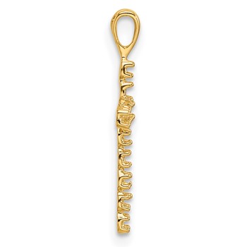 14k Latin Cross Pendant Mounting — alternate view