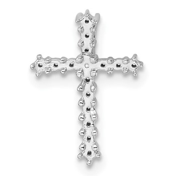14k White Gold Diamond Cross Pendant Mounting