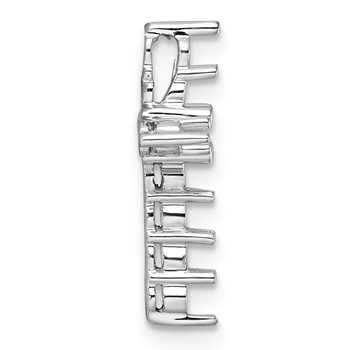 14k White Gold 3/4ct Cross Chain Slide Mounting — alternate view