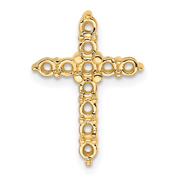 14k 3/4ct Cross Chain Slide Mounting