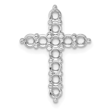 14k White Gold 1 1/4ct Cross Pendant Mounting