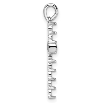 14k White Gold Latin Cross Pendant Mounting — alternate view