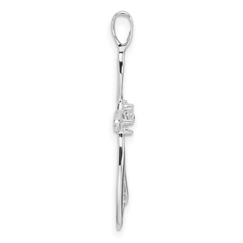 14k White Gold Cross Pendant Mounting — alternate view