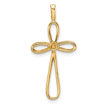 14k Loop Cross Pendant Mounting
