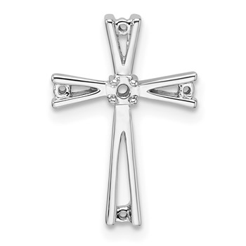 14k White Gold Cross Chain Slide Mounting