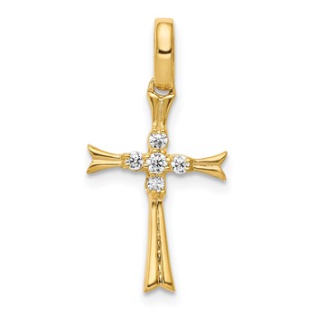 14k 1/15 carat Diamond Cross Pendant