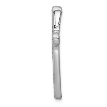 14k White Gold 1/2 carat Diamond Latin Cross Chain Slide — alternate view