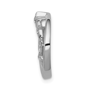 14k White Gold 1/15 carat Diamond Stars Chain Slide — alternate view
