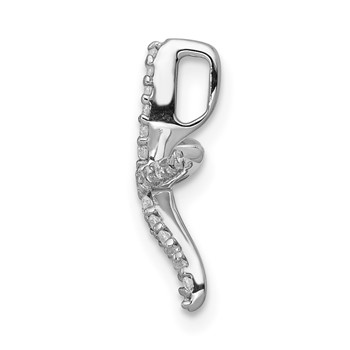 14k White Gold 1/8 carat Diamond Starfish Chain Slide — alternate view