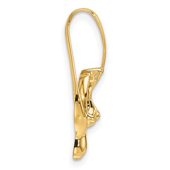 14k Holds 8x6mm Oval Stone Slide Mounting Fits up to 6mm Regular/8mm Fancy or Reversible Omega — alternate view