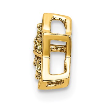 14k Yellow Sapphire Star Chain Slide Pendant — alternate view