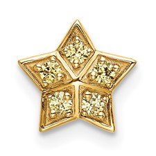 Image of 14k Yellow Sapphire Star Chain Slide Pendant