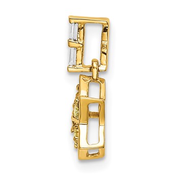 14k Diamond and Yellow Sapphire Star Pendant — alternate view