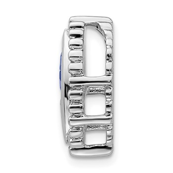 14k White Gold Marquise Sapphire Chain Slide — alternate view