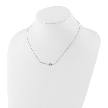Sterling Silver CZ Fashion Necklace — alternate view