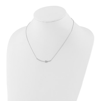 Sterling Silver CZ Fashion Necklace — alternate view