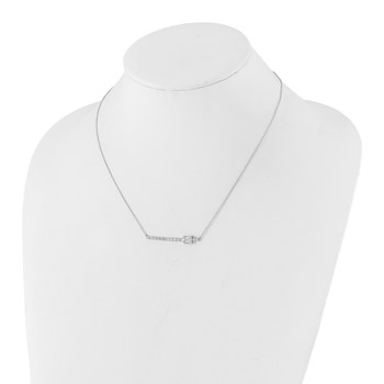 Sterling Silver CZ Fashion Necklace — alternate view