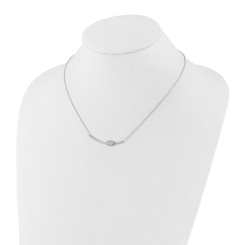 Sterling Silver CZ Fashion Necklace — alternate view