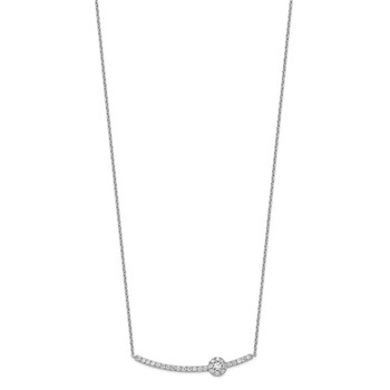 Sterling Silver CZ Fashion Necklace — alternate view