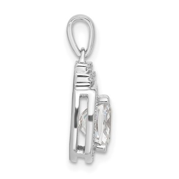 Sterling Silver CZ Fashion Pendant — alternate view