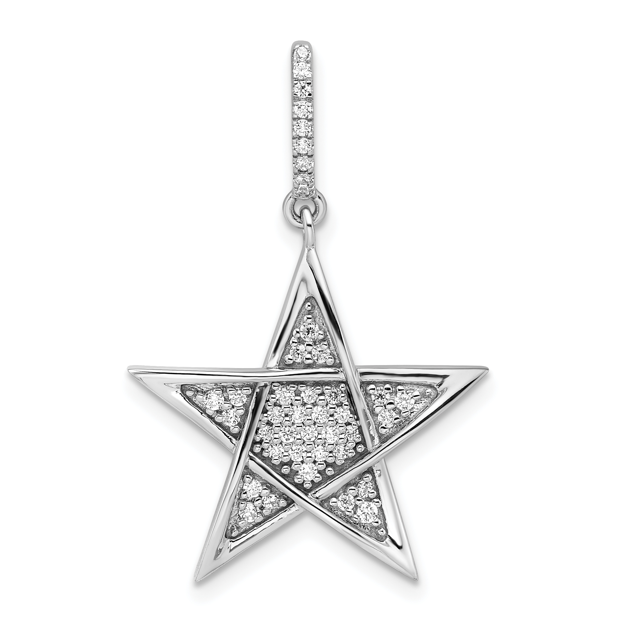 Northern Star Diamond Pendant Wg .03ct 16